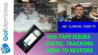 VHS Static, Audio Loss, Poor Quality Issues? Might be Dirty or Worn Video Heads on the VHS player