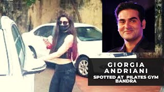 Arbaaz Khans Girlfriend Georgia Adriani Spotted At Pilates Gym Bandra.