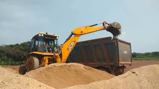 Sjgm Going To Working Jcb 4Dx Extra Backhone Mud Working Lodging And Tata Express Motors Video