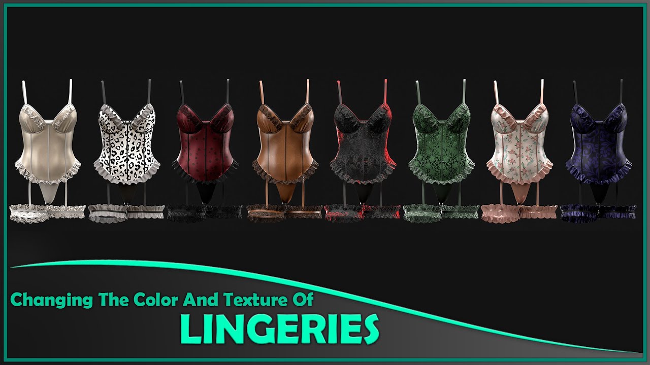 Changing the texture and color of lingerie - YouTube