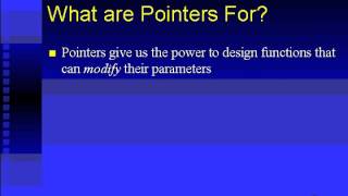 1306 C programming What are pointers For