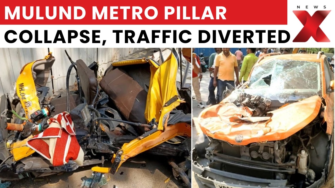Mulund Metro Pillar Collapses, Traffic Diverted, Police Secure Area | NewsX