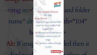 Semantic and Non-Semantic Elements in HTML #coding #interviewquestions #html #webdevelopment
