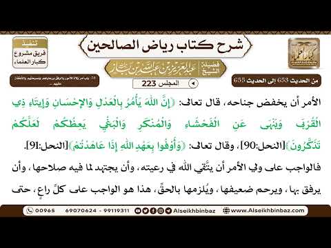 [223] المجلس 223 - 78- باب أمر وُلاة الأمور بالرفق برعاياهم ونصيحتهم والشَّفقة عليهم ... - الشيخ ...