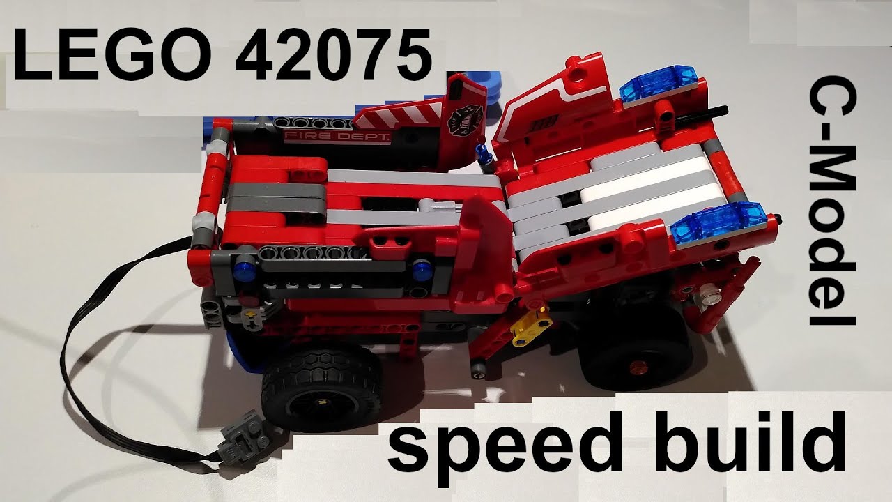 LEGO ® 42075 Fire Responder C-Model speed build = GBC module, design Maico Arts