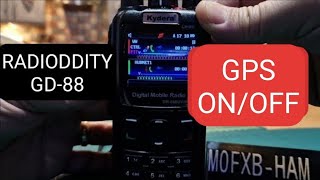 RADIODDITY GD-88 , GPS On & Off