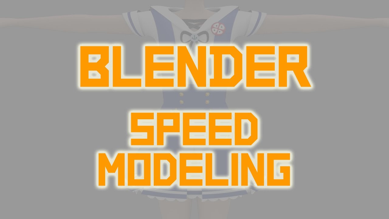 Одежда в Blender (для MMD) [Морское платье] Часть 1 | Speed modeling | х8