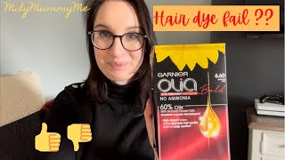 Testing Garnier Olia Intense Red 6.60 on dark hair & grey roots success or fail | SAHM | HOMEMAKING