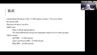UNCG Libraries ULVLC: E-Resource Consortia in the Carolinas