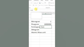 Convert Microgram into Femtogram Microsoft Excel #msexcel #femtogram #excel #shorts