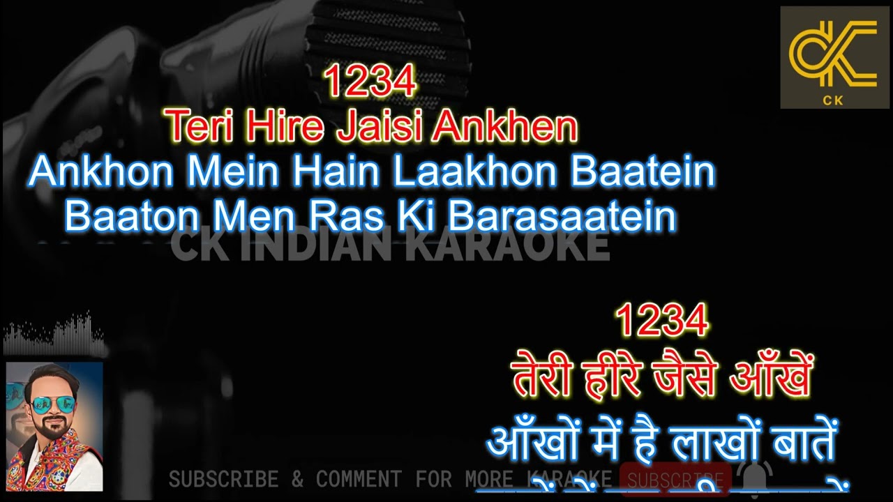 Tere Chehre Mein Woh Jadu Hai Karaoke With Scrolling Lyrics in Hindi  English