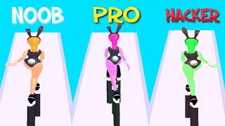 NOOB vs PRO vs HACKER in Dancing Heels screenshot 4