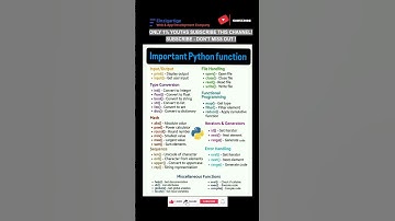 Subscribe 👍 Like ❤️ | Most Important Python Function Every Beginner Must Know #shorts #viral
