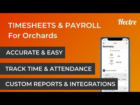 Orchard timesheet system with payroll integration by Hectre