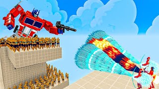 150x Transformers + 1x Giant vs 3x Every Gods  Totally Accurate Battle Simulator.