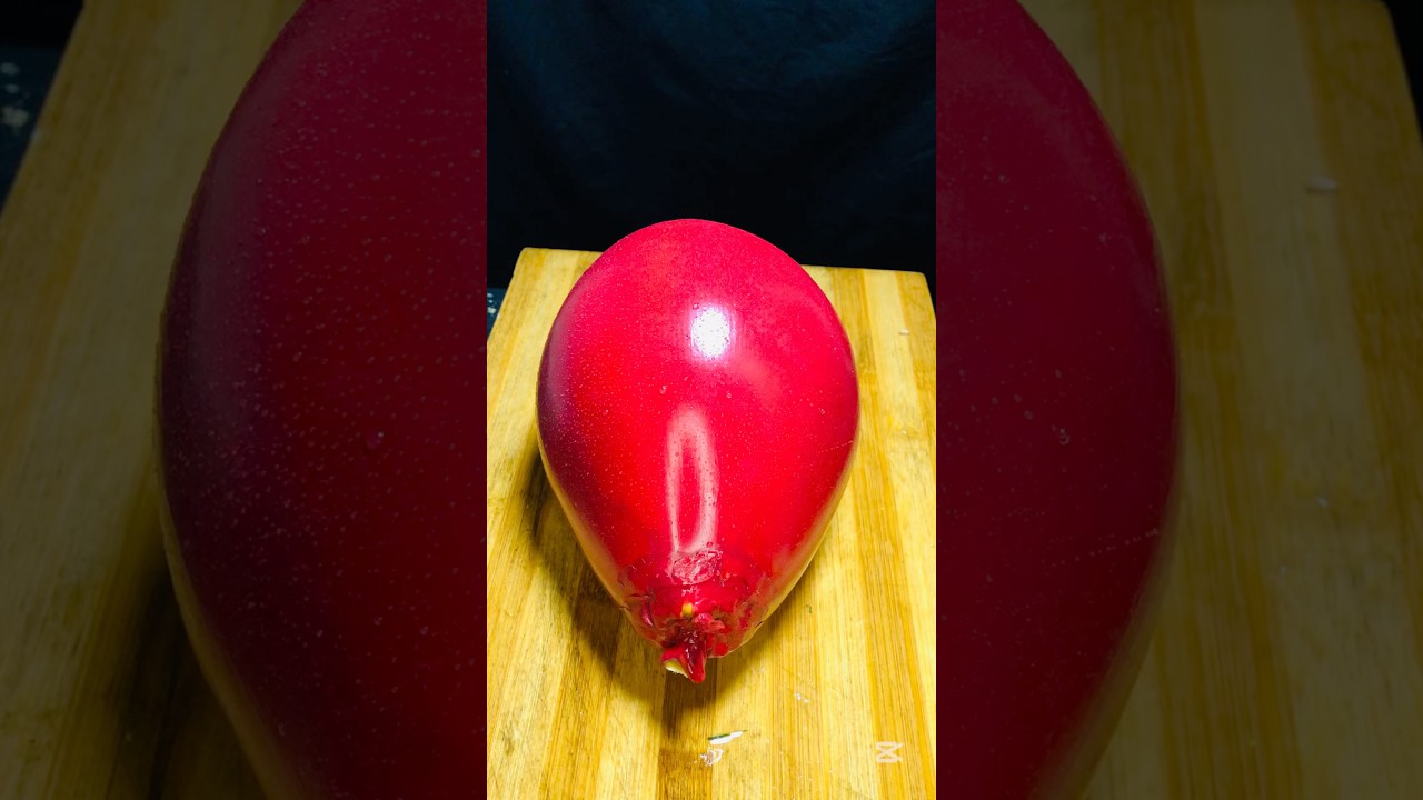 Cutting a Beautiful Small Red Coconut ☺️🌴🥥🔪 | cutting skills. 