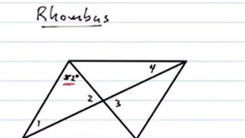 Find the missing angles in the rhombus