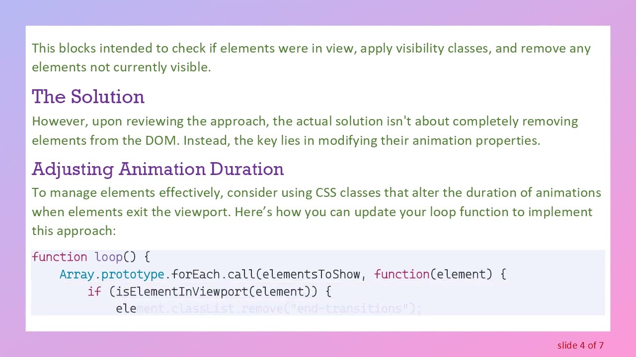 Mastering Element Removal: Efficiently Handle Elements Not in the viewport