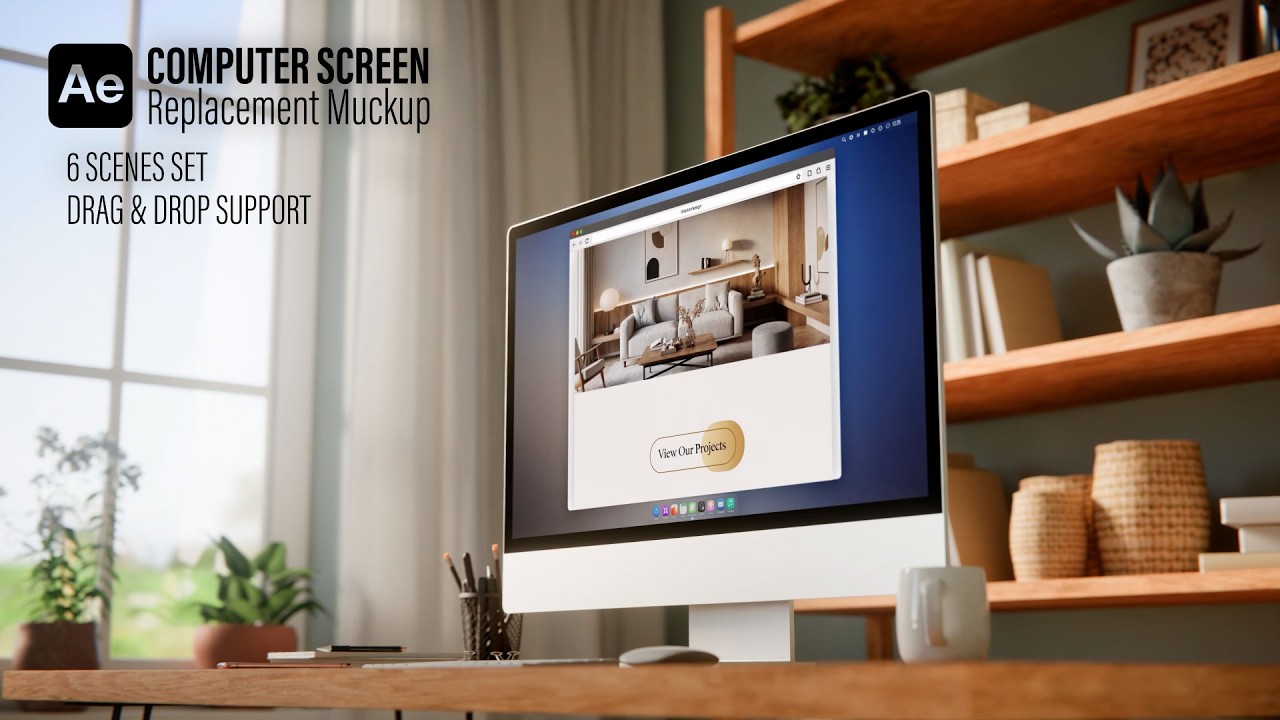Display Pc Animation Computer Monitor Screen Animations – Scandinavian Interior Camera Moves ...