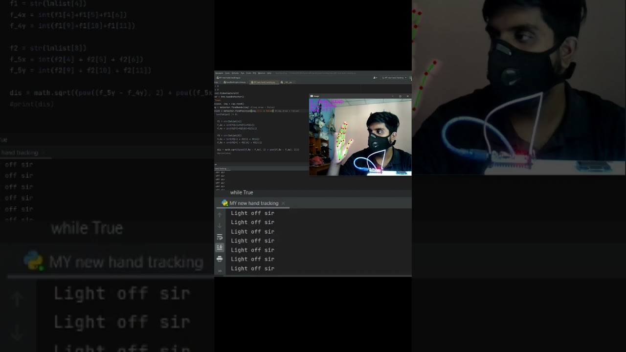 control lights using hand recognition 