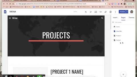 1 Google Sites Set Up / Art Portfolio Publish