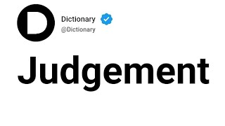 Judgement Meaning In English