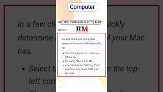 How Much Ram Is On My Mac? Computer