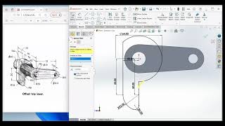 21.Offset Trip Lever in SolidWorks 3D tutorial l SOLIDWORKS TUTORIAL