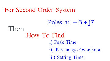 How To Find Peak Time, Percentage Overshoot, Setting Time | Second Order System Solved Problem