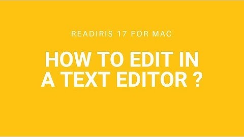 Readiris 17 Mac: How to edit in a text editor (Word, Notepad, etc.) ?