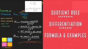 Quotient Rule for Differentiation - Formula & Worked Examples