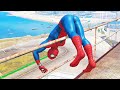 SPIDERMAN CRAZY JUMPS FALLS GTA 5 Spider Man Fails 72 