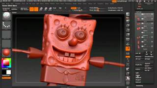 Spongebob 3d modeling 3dsmax_zbrush