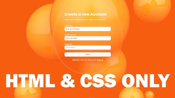 How to Create Transparent Login Form using HTML and CSS | Login and Signup Page in HTML and CSS