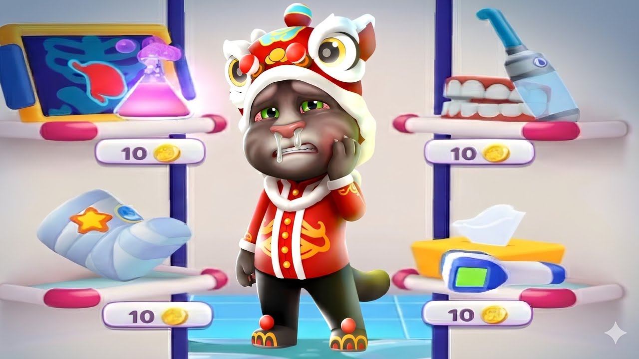 My Talking Tom 2 Lunar New Year update Tiger Costume set Unlocked Special event Gameplay Android ios