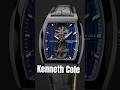 Kenneth Cole Automatic Black Dial Black Leather Strap Watch NTKCWGX0058802MN Rs 22999/- #menstyle