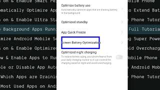 How to Optimize Android Mobile Screen & Battery by Activating Super Power Saving Mode