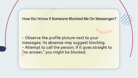 How Do I Know If Someone Blocked Me On Messenger? - Everyday-Networking