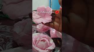 Diy hibiscus flower making with super clay 🌸#easy craft  idea #art