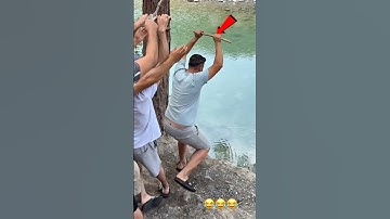 Rope swing prank gone wrong