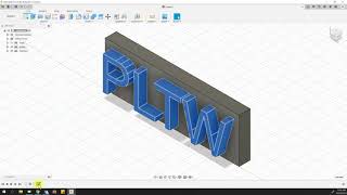 Fusion 360  Sketch and extrude text, Fillet Chamfer features