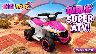 Ultimate Kids Pink Atv 6V Ride-On Quad Bike Pkq118 Zizi Toys