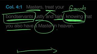 Verse by Verse: Colossians 4:1