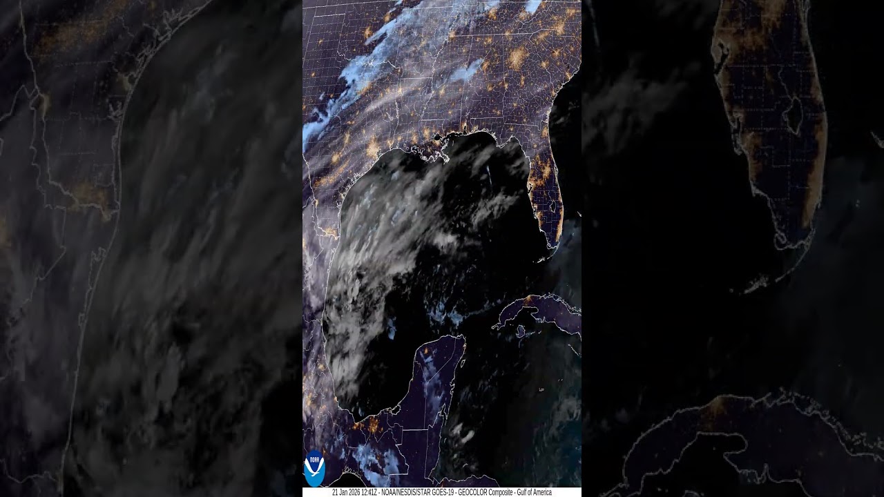 Gulf Of America Jan 21 2026 Weather Timelapse 