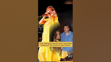 Taylor Swift gives special nod to Travis Kelce during Eras Tour concert in #NewOrleans #shorts #tay