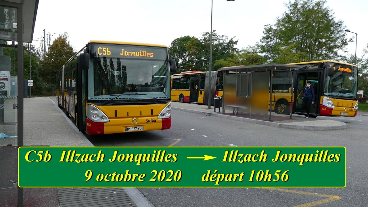 Bus Soléa C5b Illzach Jonquilles circulaire.