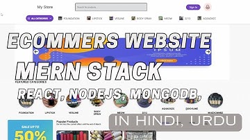#1 Full Stack E-Commerce Website Using React JS, MongoDB, Express JS, Node JS | URDU, HINDI