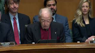 Grassley Questions U.S. Trade Representative Nominee Jamieson Greer at Finance Committee Hearing
