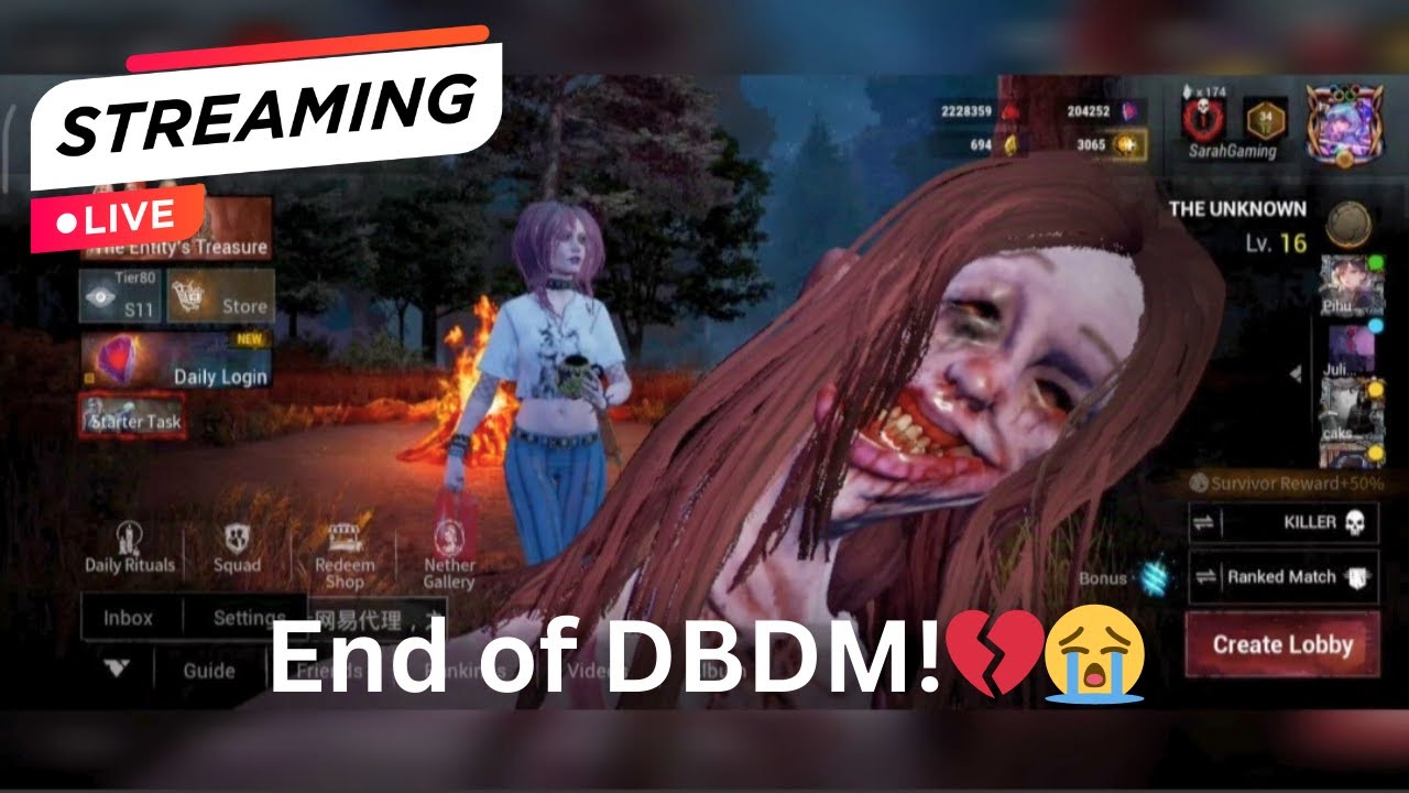End of DBDM | Dead By Daylight Mobile Live #dbdmobile - YouTube