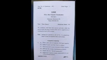 HPU Msc 3rd sem. Q/P (Quantum mechanics-2) #(physics major) (11/2022)